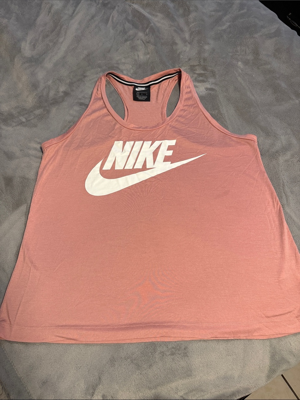 Nike Women’s Dusty Rose Racerback Tank with White Logo